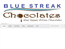 Tablet Screenshot of bluestreakchocolates.com